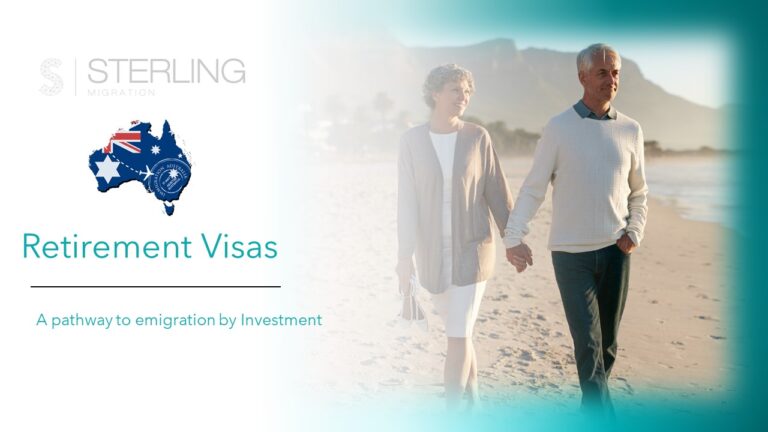 Emigrate to Australia on a Retirement visa affords permanent residency. Emigration to Australia for retirement has become extremely popular. As this couple walking hand in hand on and Australian beach are enjoying their retirement now they secured their Australian retirement visa.
