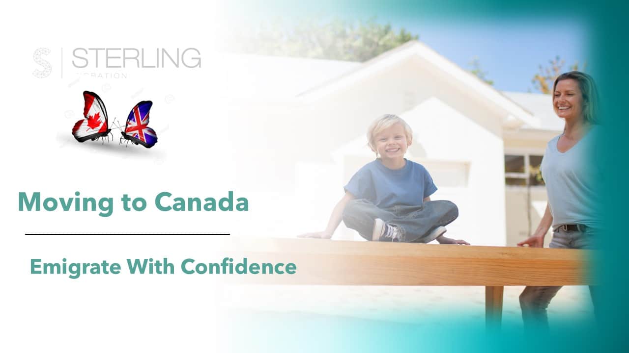 Move to Canada. Family just emigrated to Canada and are moving into their new home.